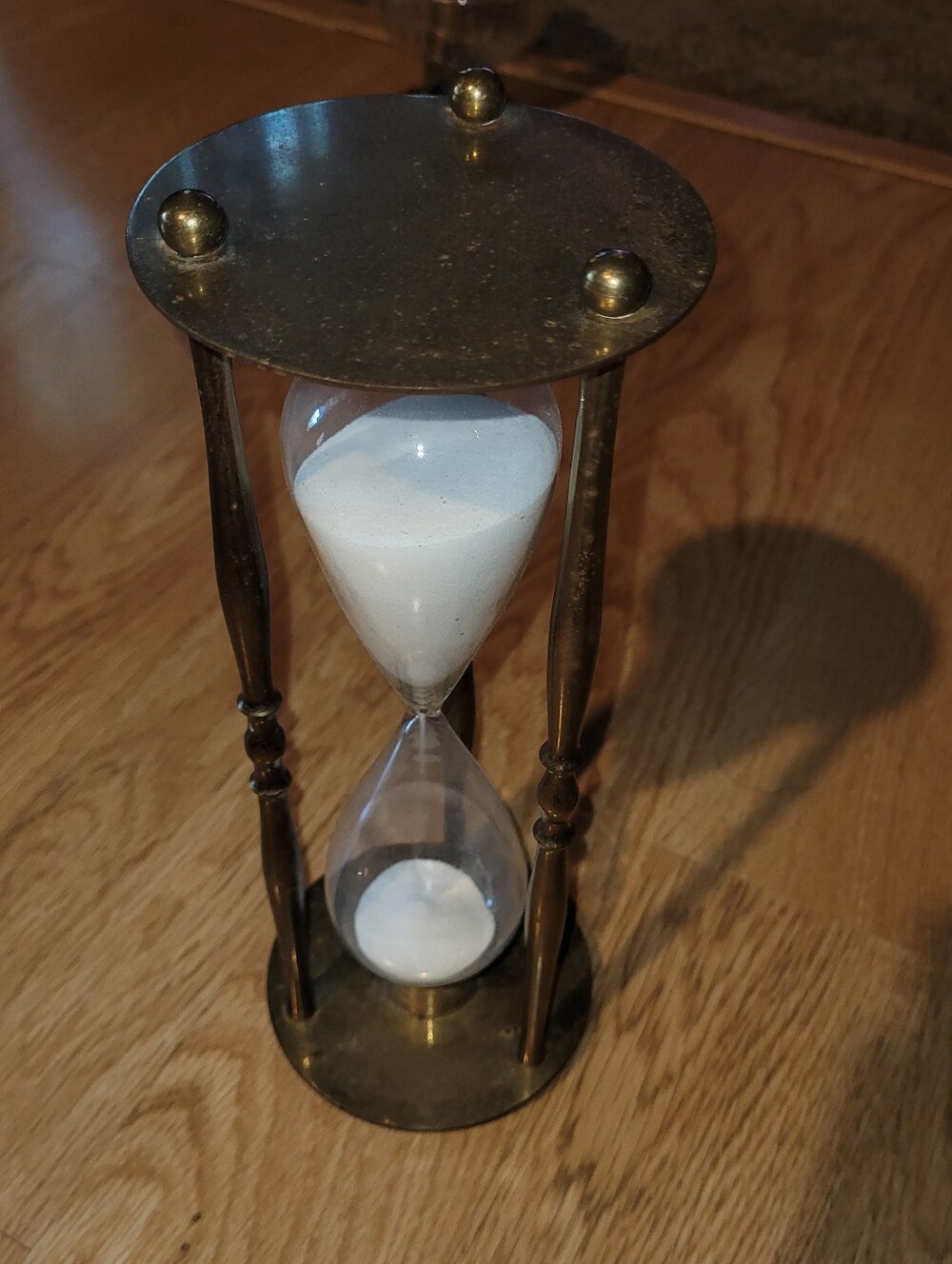 Vintage Brass Hourglass